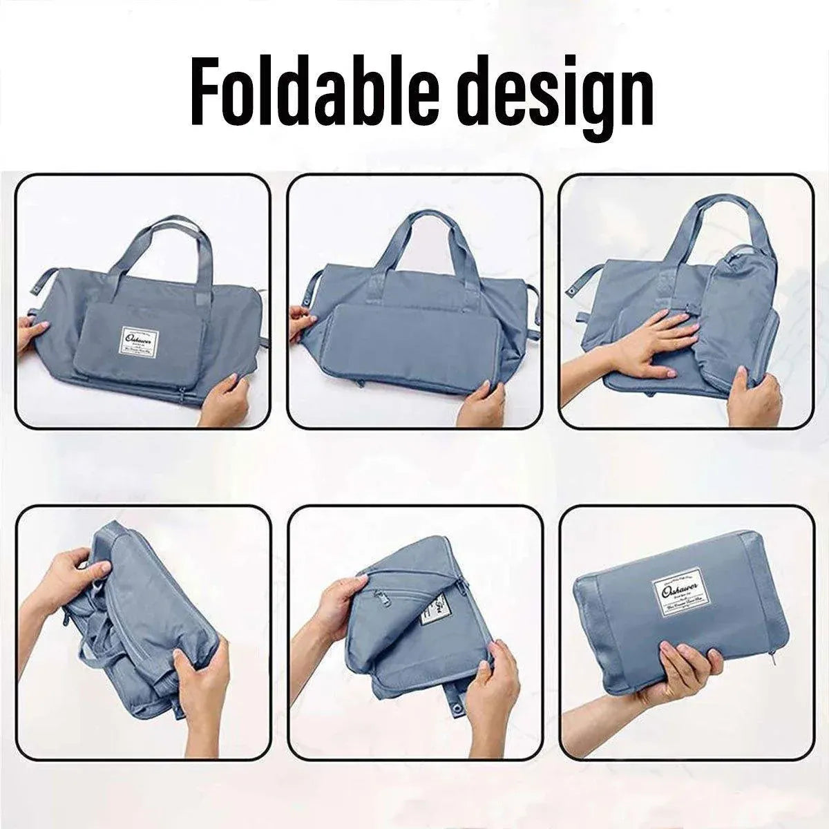 Large Capacity Travel Bag Foldable Luggage Tote Lightweight Storage Duffel Bag - Purple