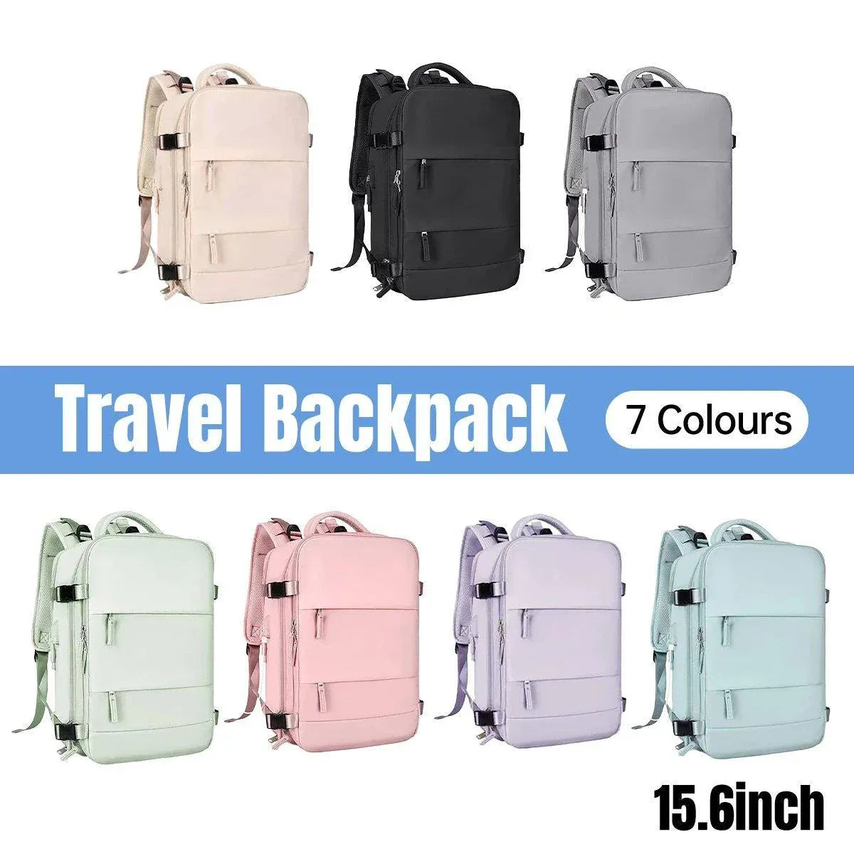 Waterproof Travel Backpack Outdoor Sports Shoulder Bag Hiking Camping Daypack - Purple