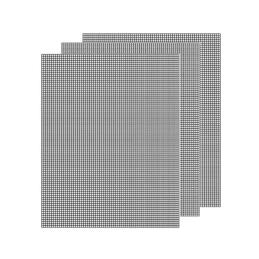 3/6/10PCS Non-Stick BBQ Grill Mat Mesh Liner Cooking Barbecue Sheet Baking Pad - 42X36cm-3PCS