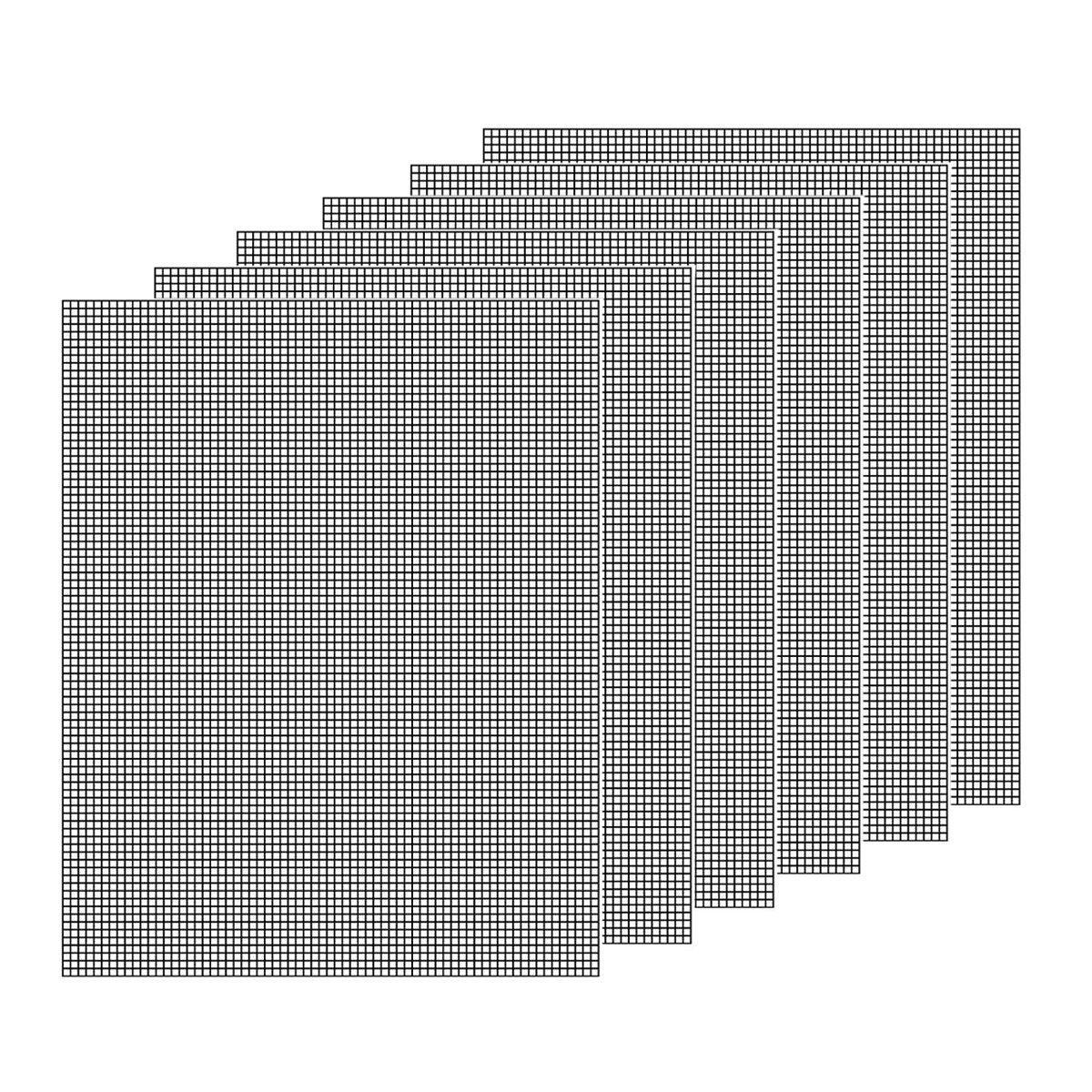 3/6/10PCS Non-Stick BBQ Grill Mat Mesh Liner Cooking Barbecue Sheet Baking Pad - 42X36cm-6PCS