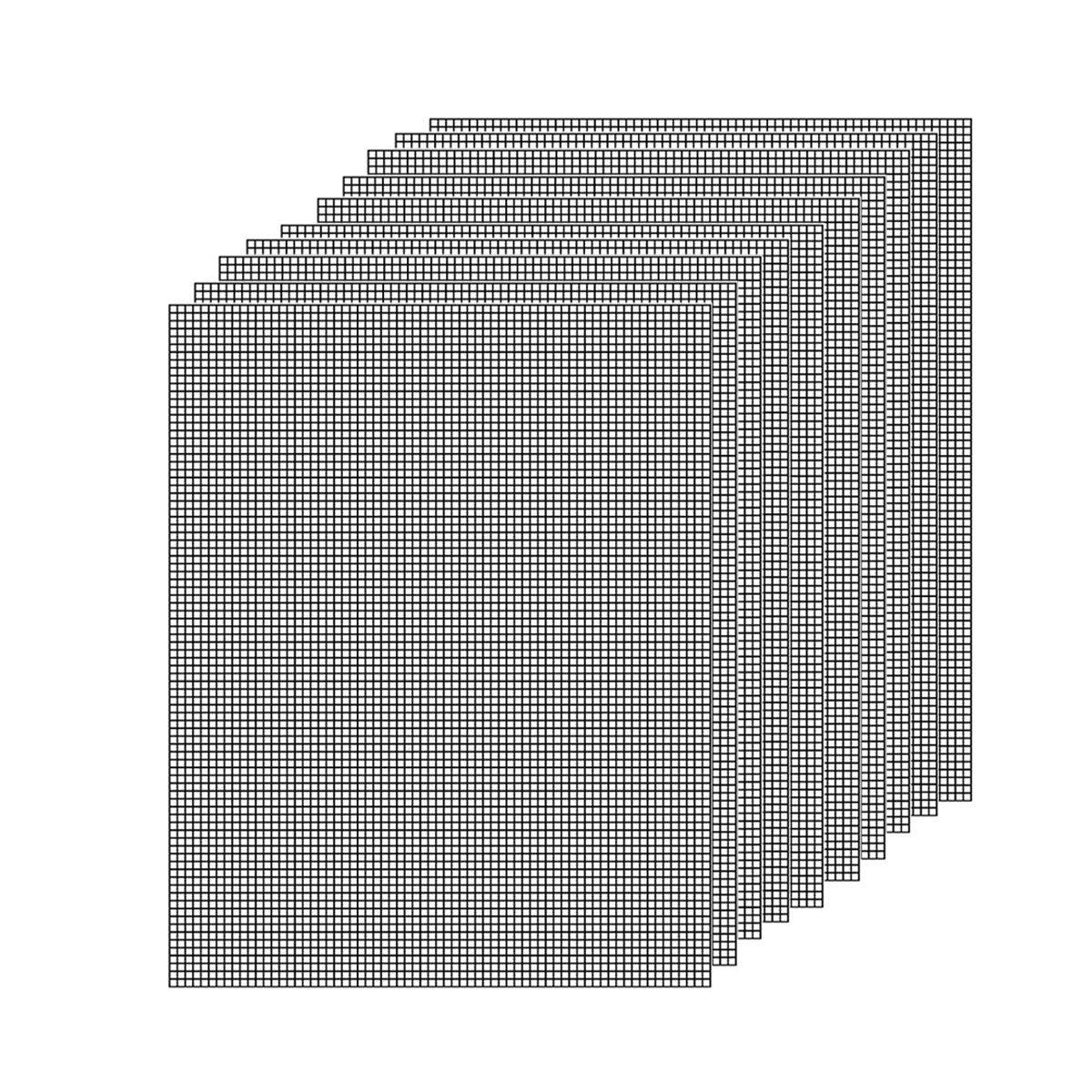 3/6/10PCS Non-Stick BBQ Grill Mat Mesh Liner Cooking Barbecue Sheet Baking Pad - 42X36cm-6PCS