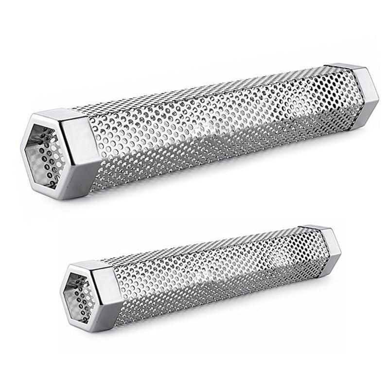 Hexagon Bbq Smoker Tube Stainless Steel Grill Accessory Smoking Box Long Lasting - 12Inch