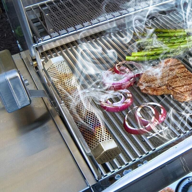 Hexagon Bbq Smoker Tube Stainless Steel Grill Accessory Smoking Box Long Lasting - 12Inch