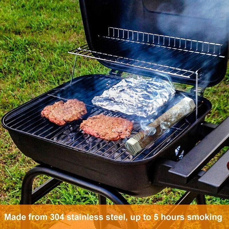 Hexagon Bbq Smoker Tube Stainless Steel Grill Accessory Smoking Box Long Lasting - 12Inch