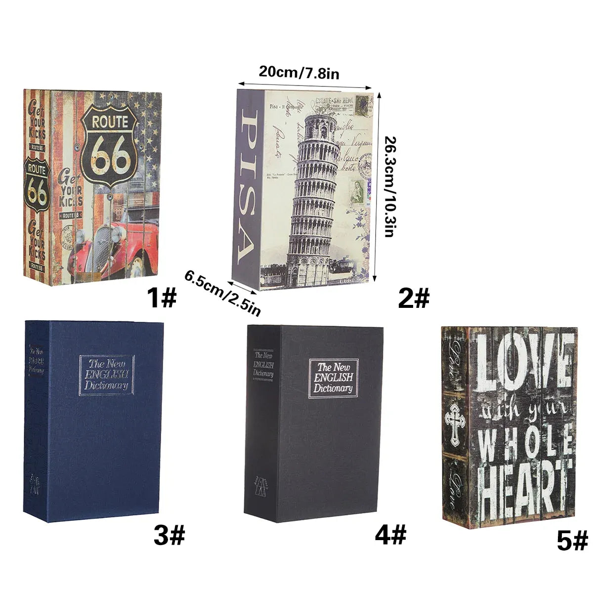 Hidden Book Safe Lock Box for Home and Office Cash Watch Document Storage - 4