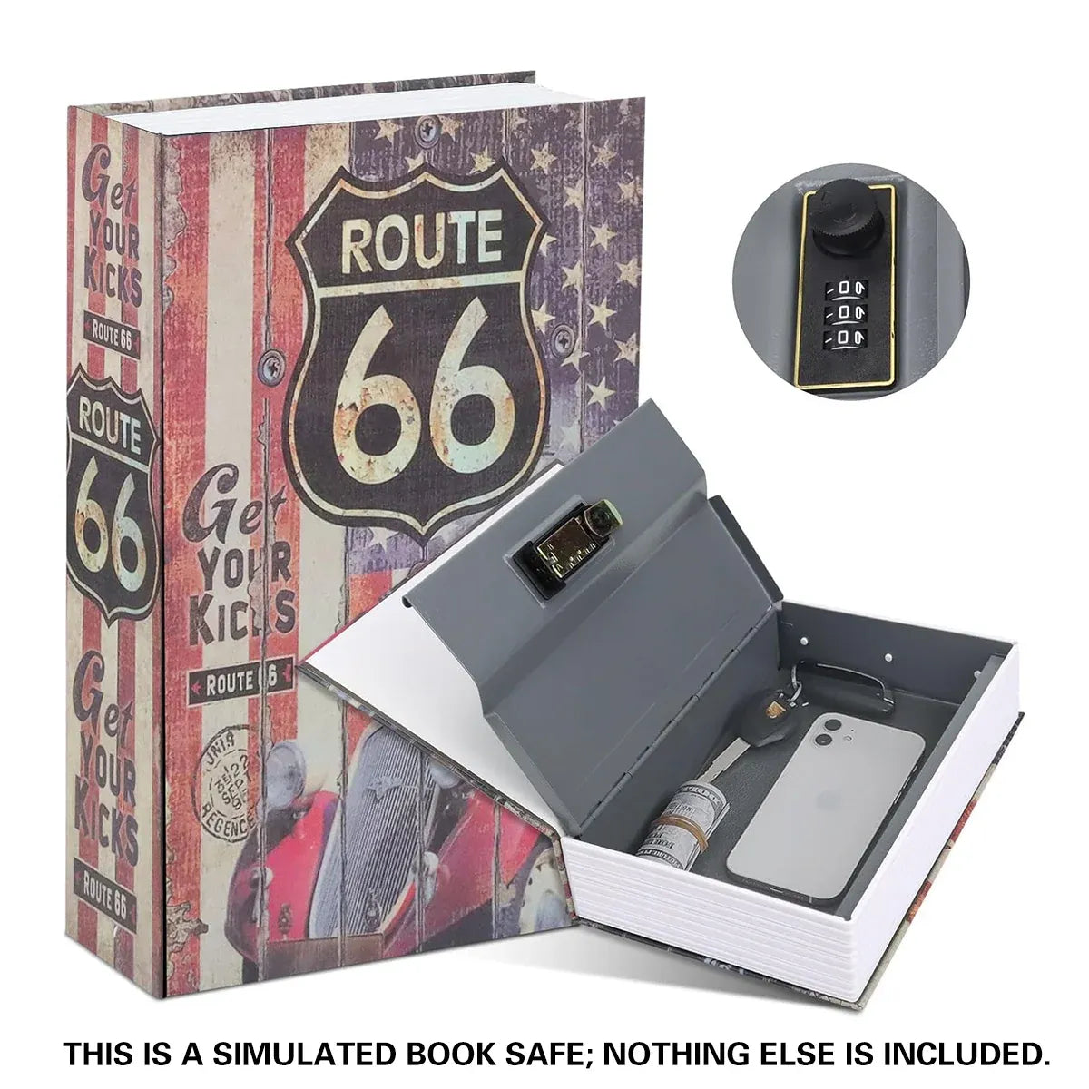 Hidden Book Safe Lock Box for Home and Office Cash Watch Document Storage - 4