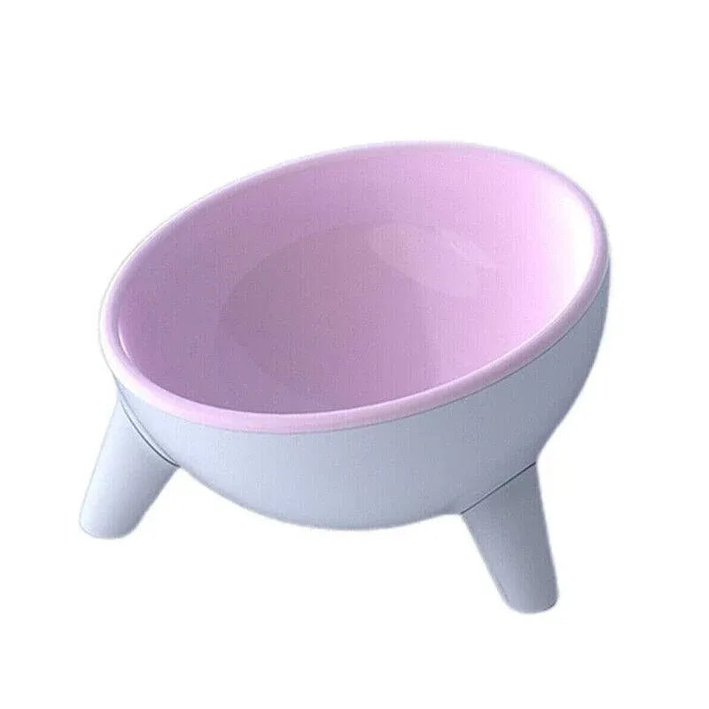 Raised Cat Bowl Pet Feeder Pet Bowl Elevated Dog Bowls 15Â° Tilted Pet Water Bowl - Cherry Blossom Pink