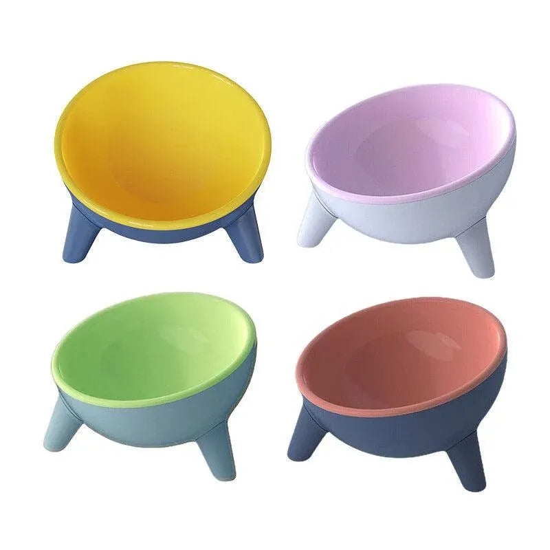 Raised Cat Bowl Pet Feeder Pet Bowl Elevated Dog Bowls 15Â° Tilted Pet Water Bowl - Cherry Blossom Pink