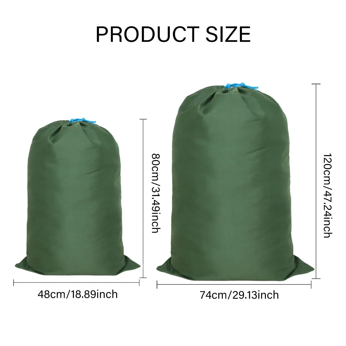 Canvas Drawstring Large Bag Pouch Clothes Craft Storage Laundry - White-74X120cm