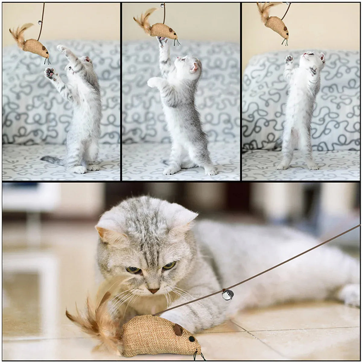 Cat Toys Set 7PCS Interactive Kitten Toys Durable for Indoor Cats Kittens Use