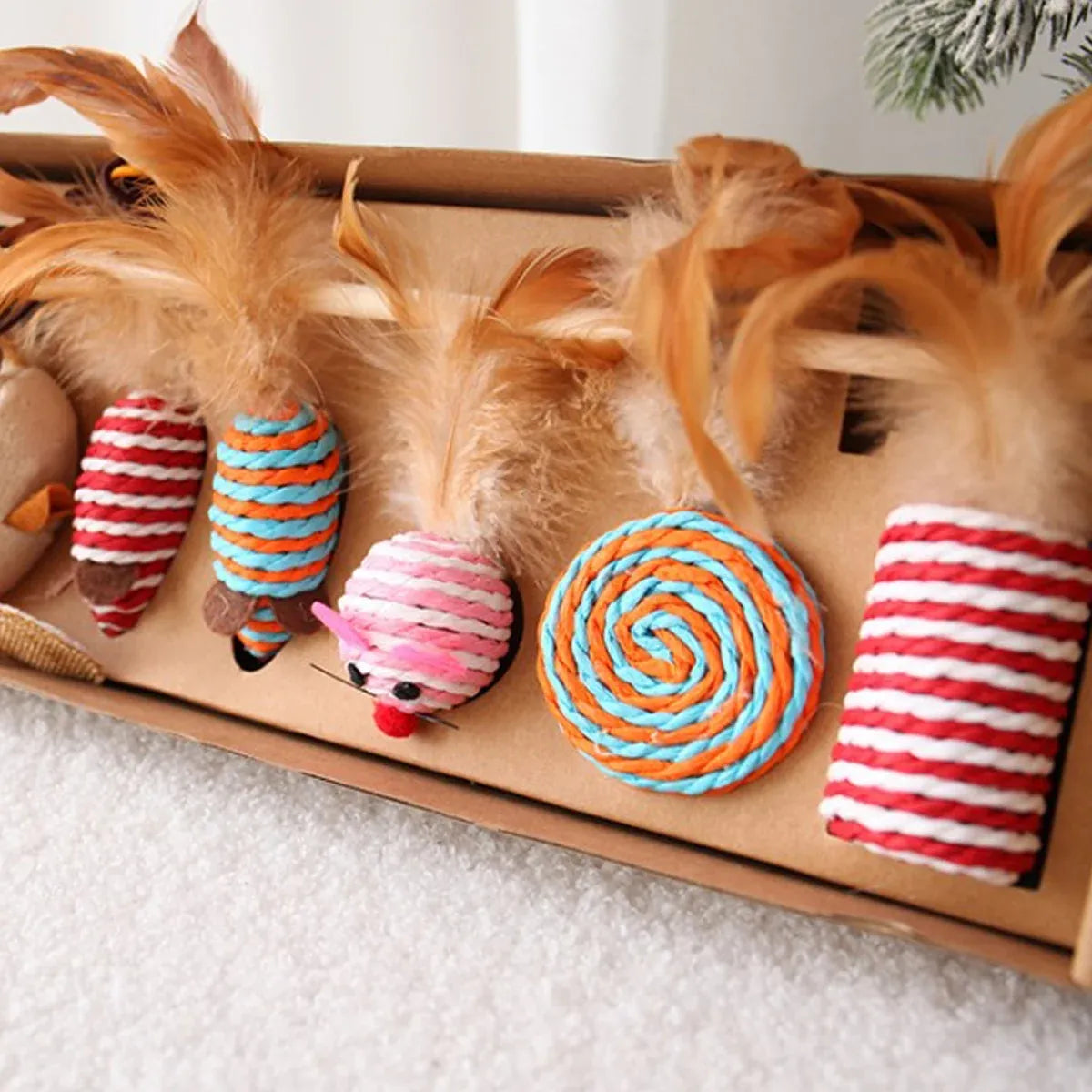 Cat Toys Set 7PCS Interactive Kitten Toys Durable for Indoor Cats Kittens Use