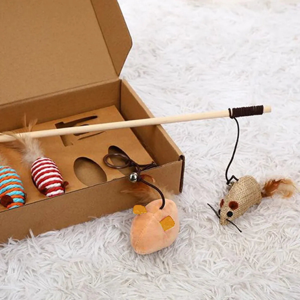 Cat Toys Set 7PCS Interactive Kitten Toys Durable for Indoor Cats Kittens Use