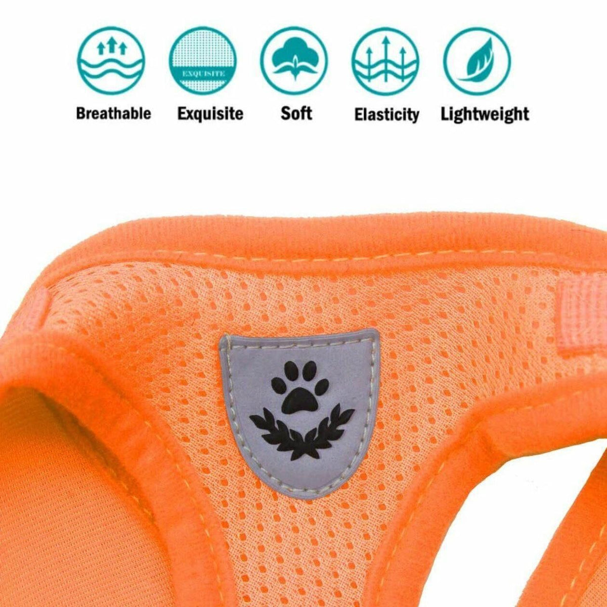L Size Pet Dog Cat Puppy Soft Leash VEST Mesh Breathe Adjustable Harness Braces Clothes - Red