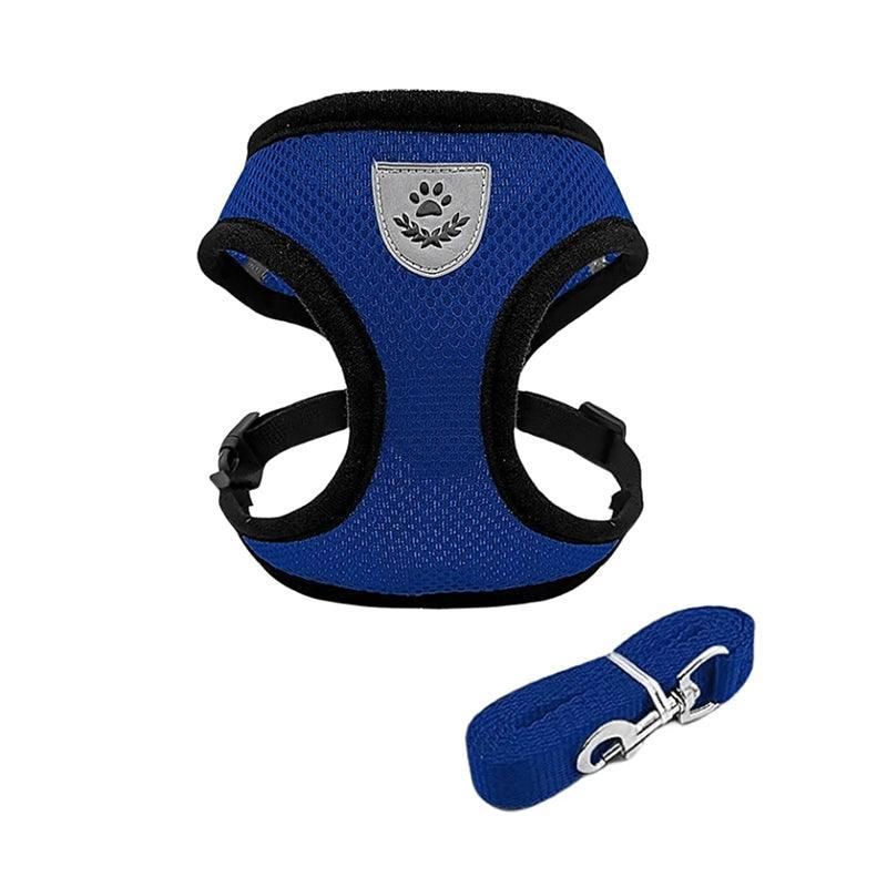 L Size Pet Dog Cat Puppy Soft Leash VEST Mesh Breathe Adjustable Harness Braces Clothes - Red
