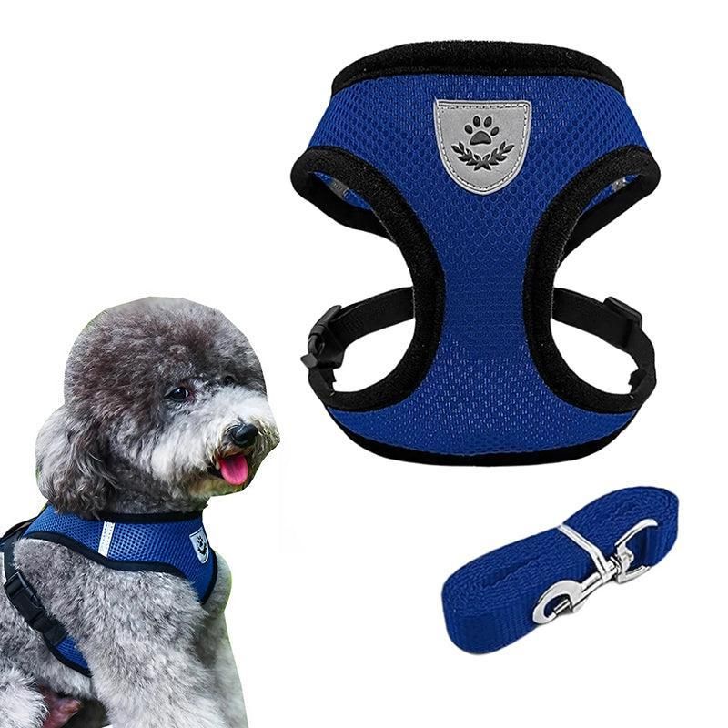 M Size Pet Dog Cat Puppy Soft Leash VEST Mesh Breathe Adjustable Harness Braces Clothes - Red