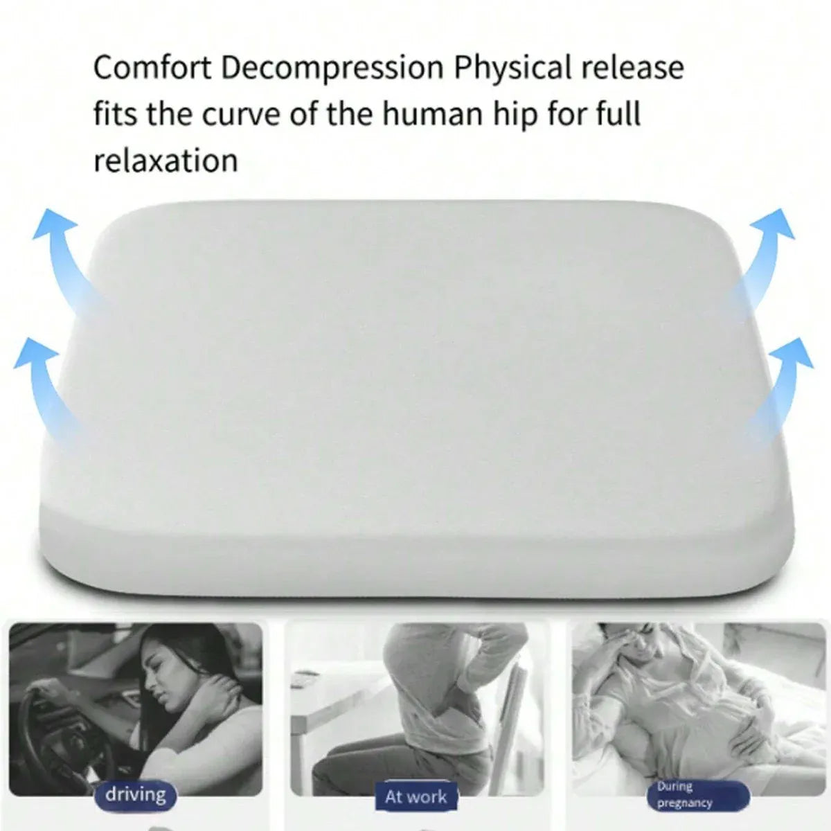 Comfort Cushion Pad Universal Vehicle Chair Mat Breathable Seat Protector - Beige