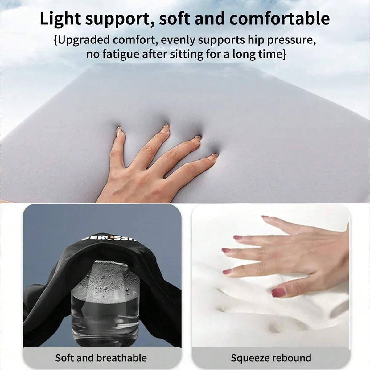 Comfort Cushion Pad Universal Vehicle Chair Mat Breathable Seat Protector - Black