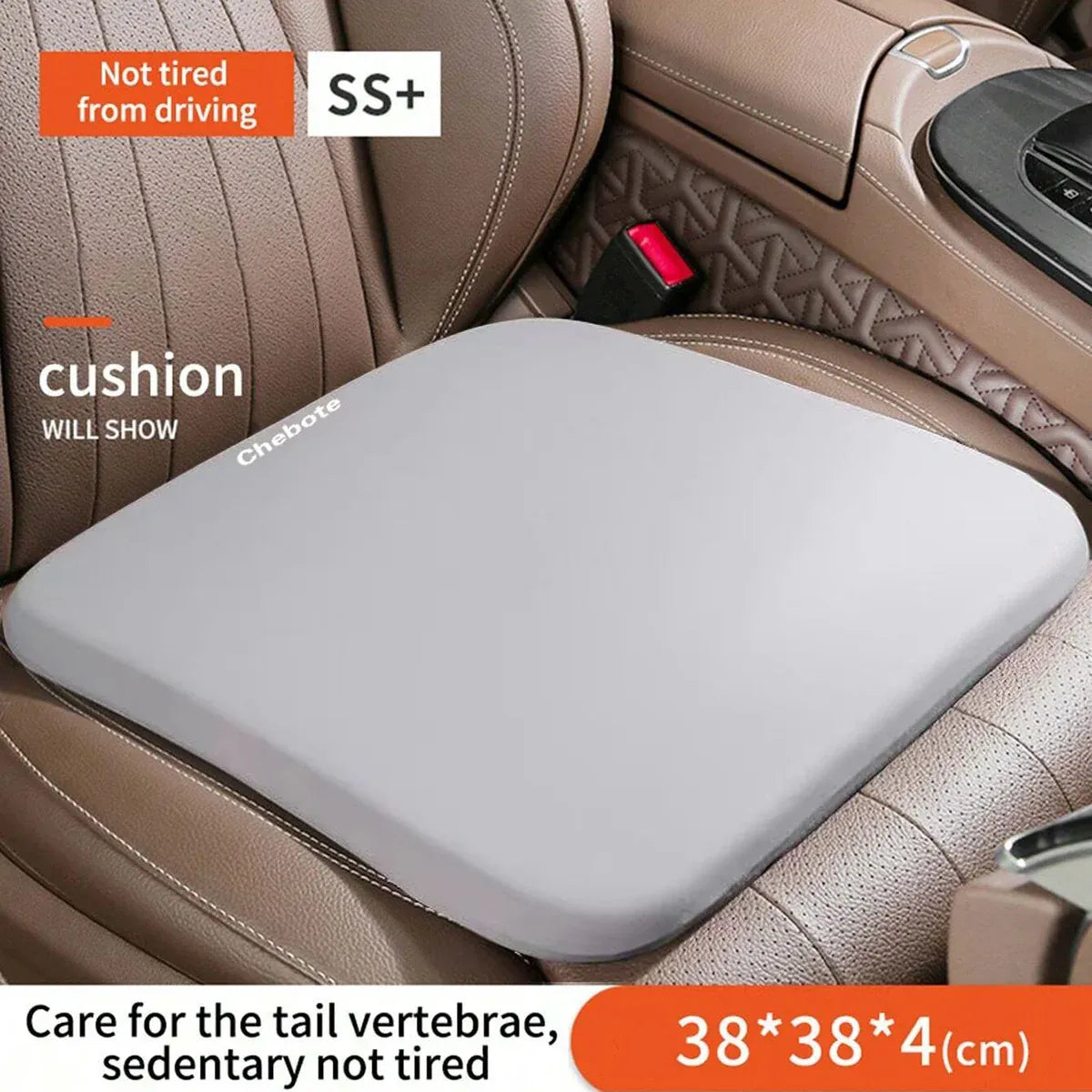 Comfort Cushion Pad Universal Vehicle Chair Mat Breathable Seat Protector - Black