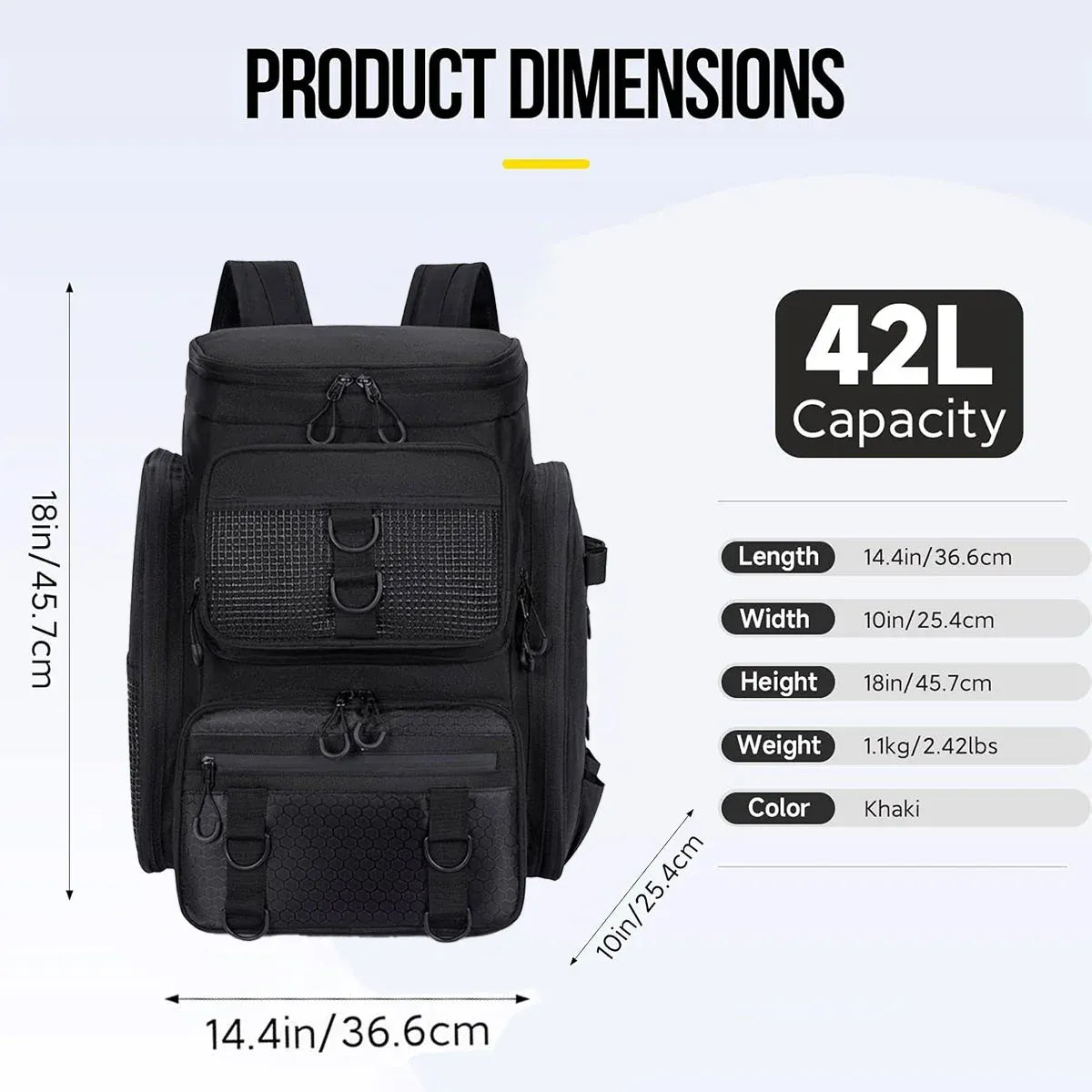 Fishing Backpack Outdoor Gear Bag Multi Pocket Camouflage Storage Bag Waterproof