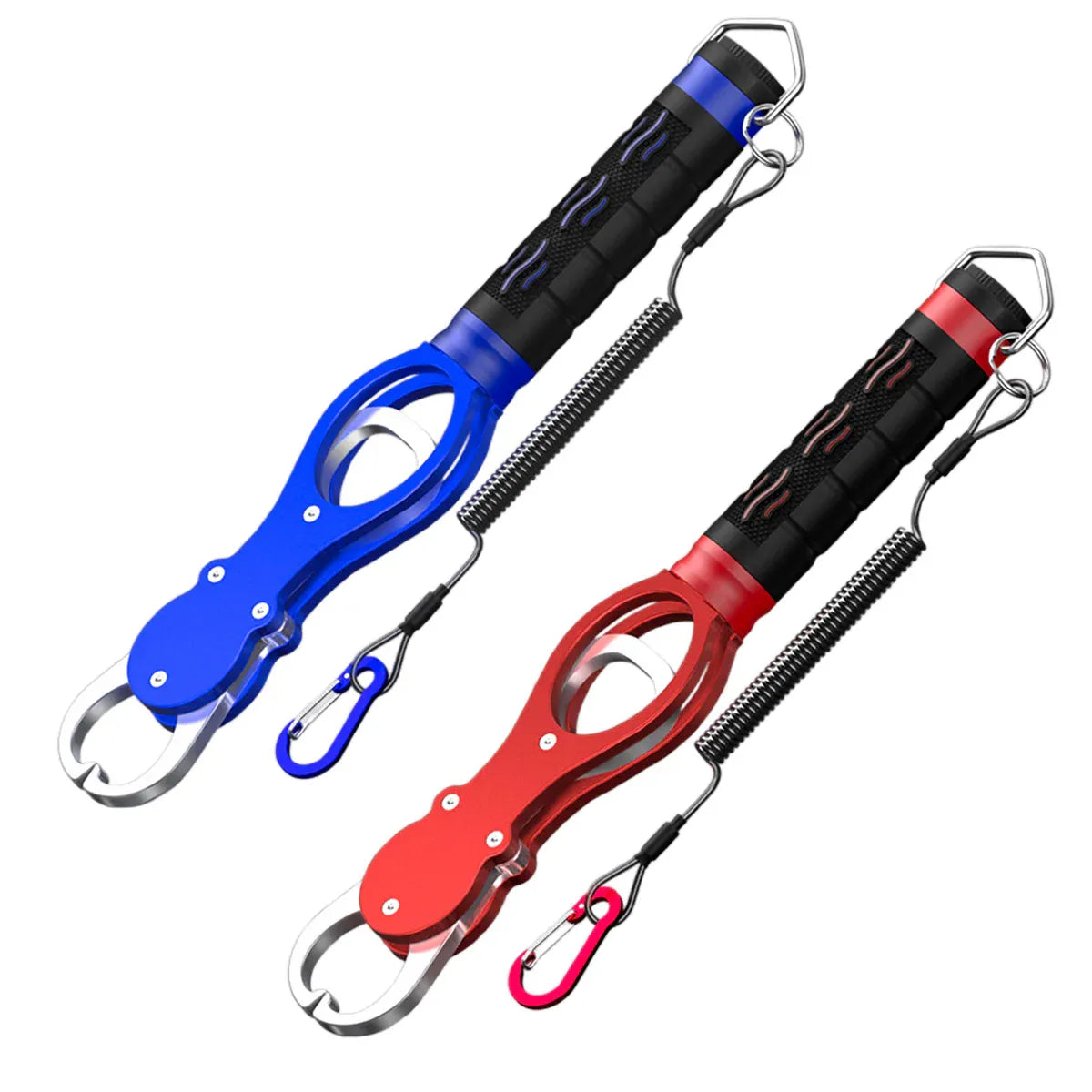 Multi Function Fish Control Clamp with Scale Fishing Tool Portable Lip Gripper - Red