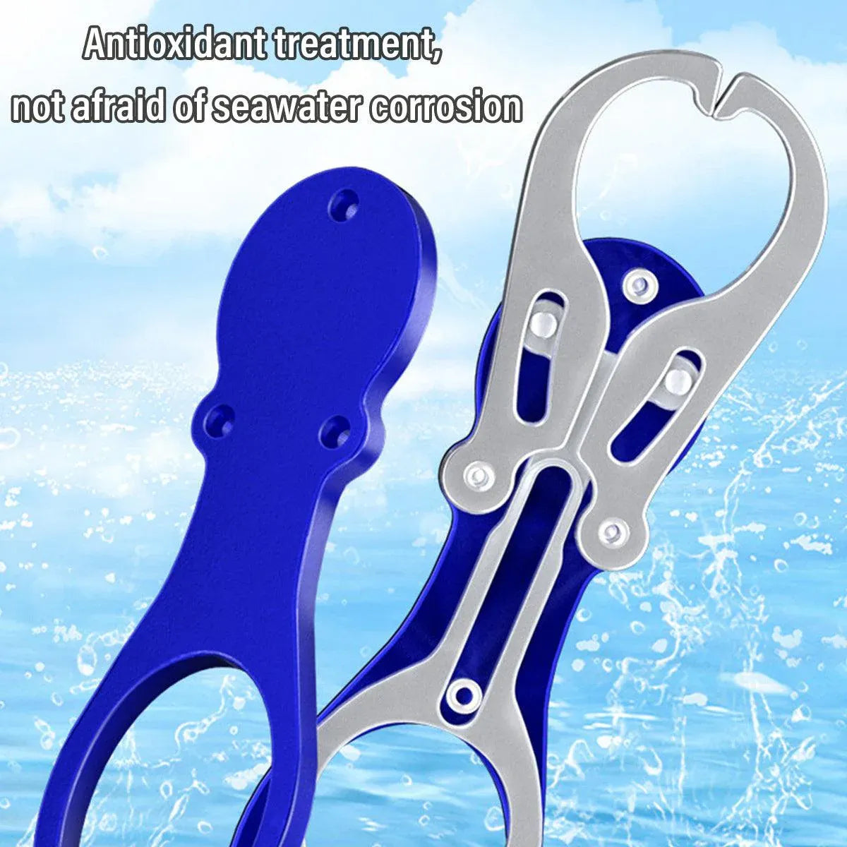 Multi Function Fish Control Clamp with Scale Fishing Tool Portable Lip Gripper - Red