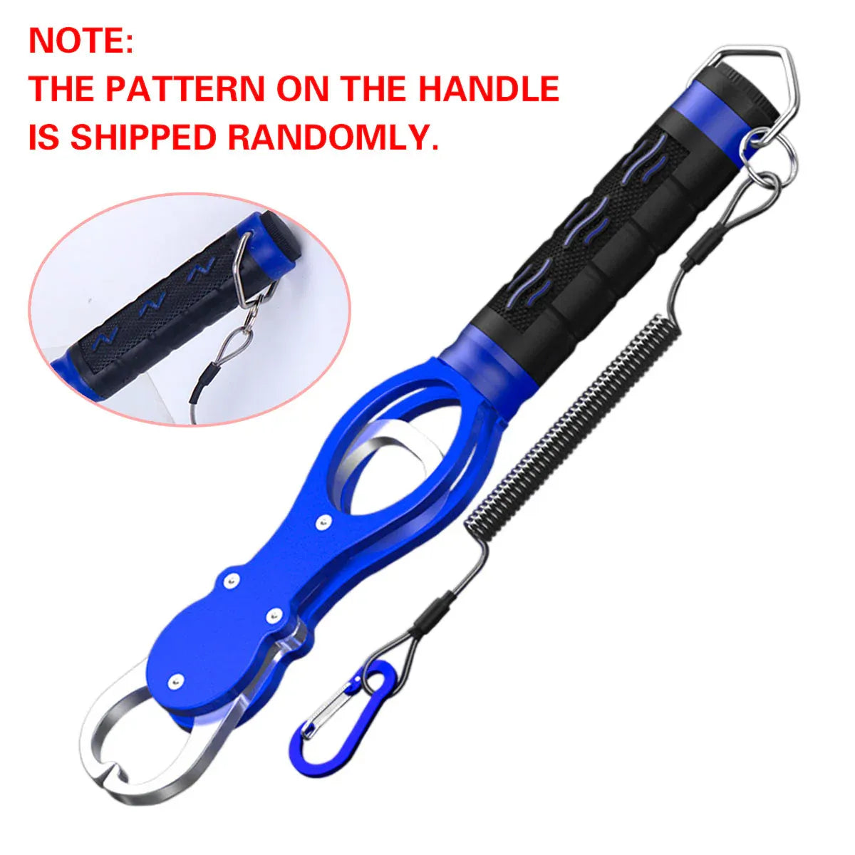 Multi Function Fish Control Clamp with Scale Fishing Tool Portable Lip Gripper - Red