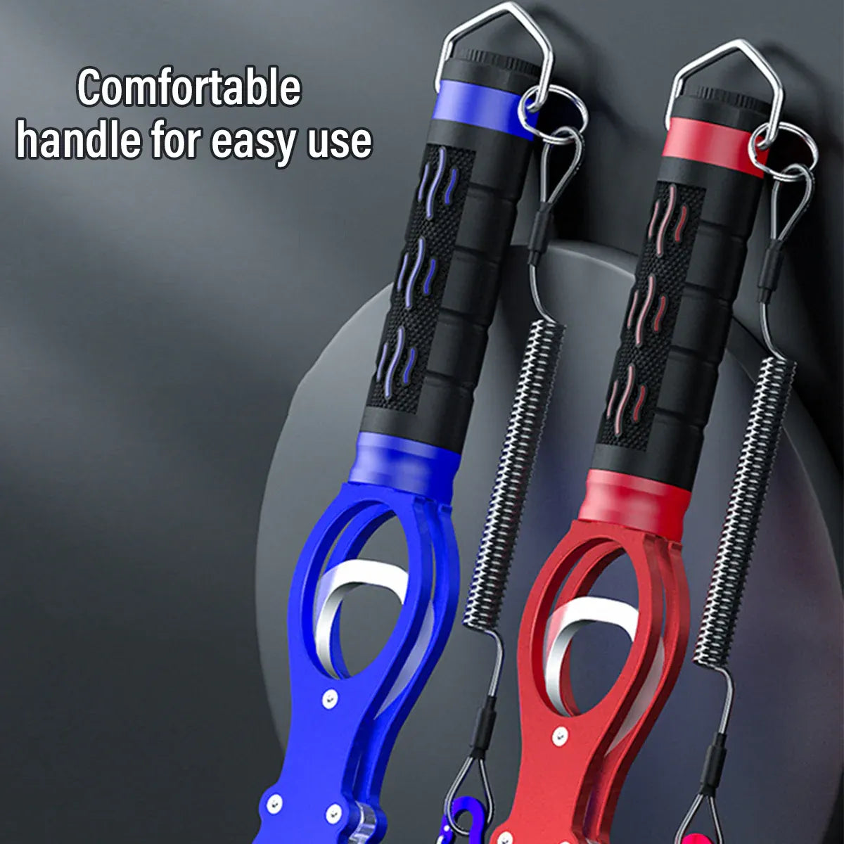 Multi Function Fish Control Clamp with Scale Fishing Tool Portable Lip Gripper - Red