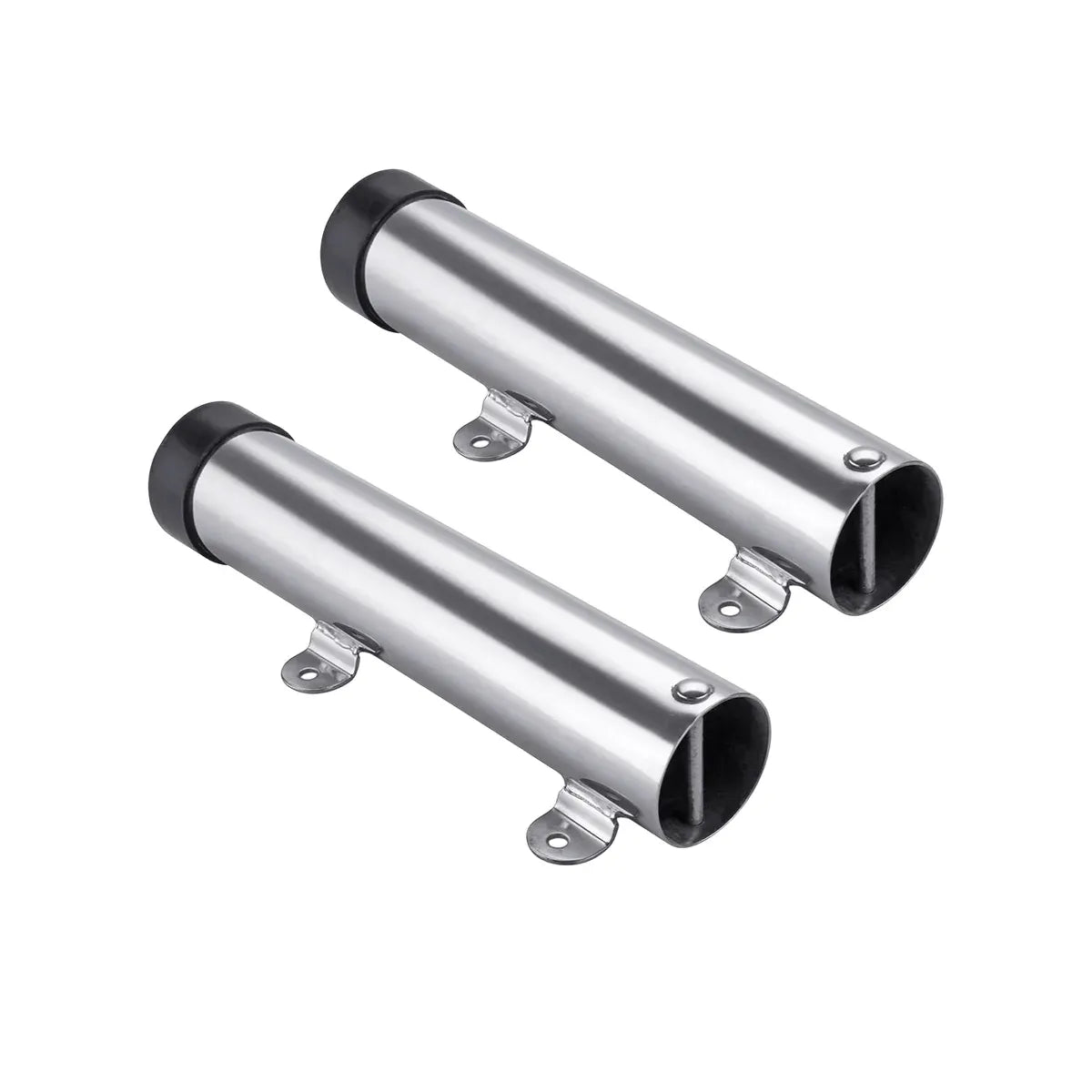 2pcs Stainless Steel Fishing Rod Holders Clamp On Rails Mounting Boat Transom