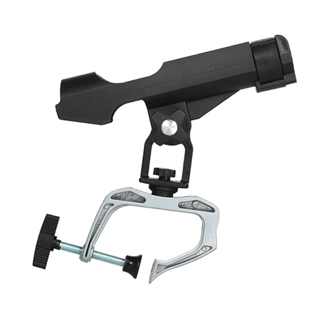 Adjustable Rotating Fishing Rod Holder Mount for Kayak Canoe Boat Rail Clamp