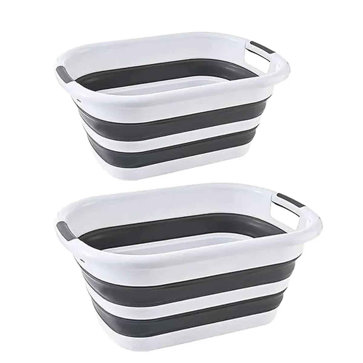 Foldable Laundry Basket Collapsible Washing Clothes Bin with Handles for Home - S