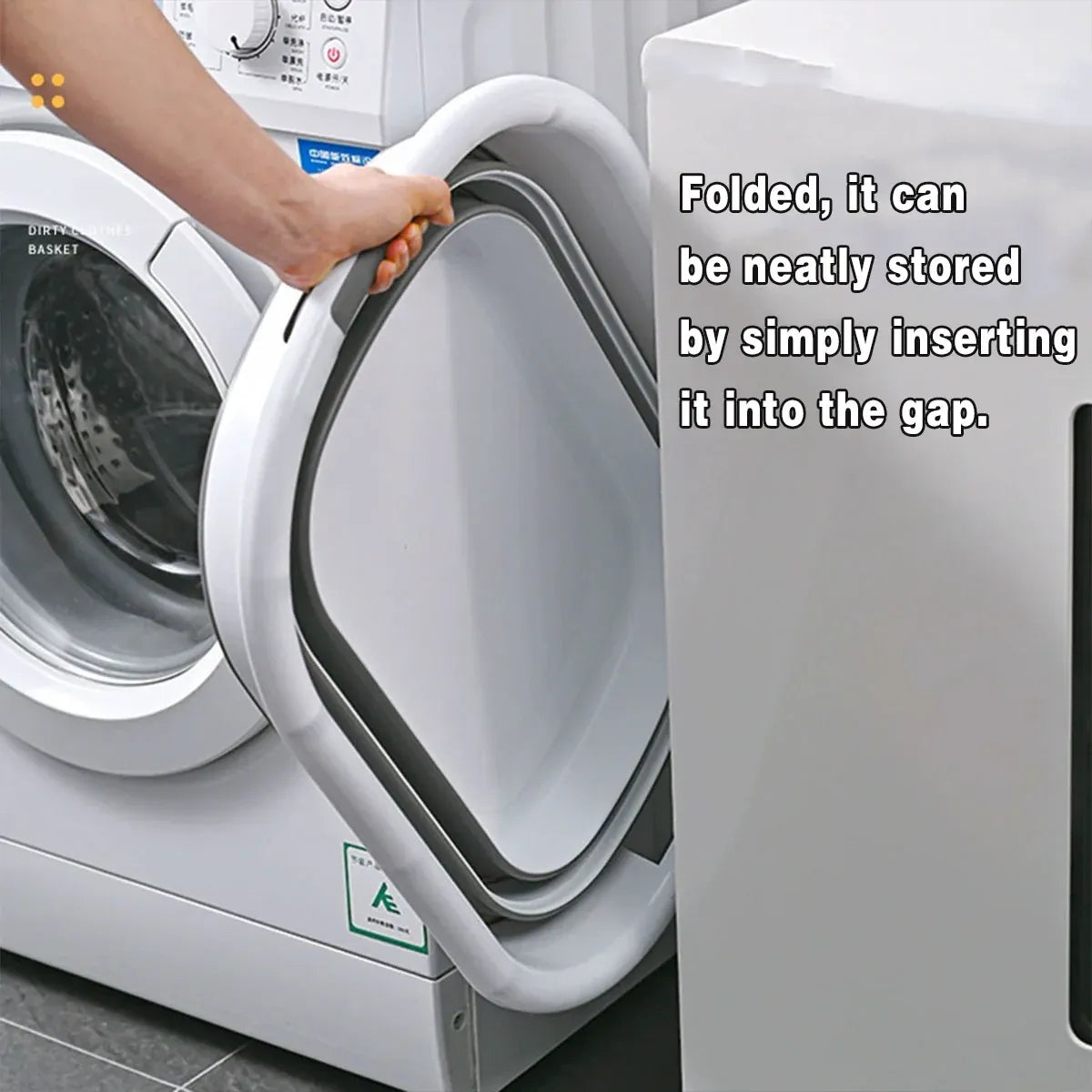 Foldable Laundry Basket Collapsible Washing Clothes Bin with Handles for Home - S