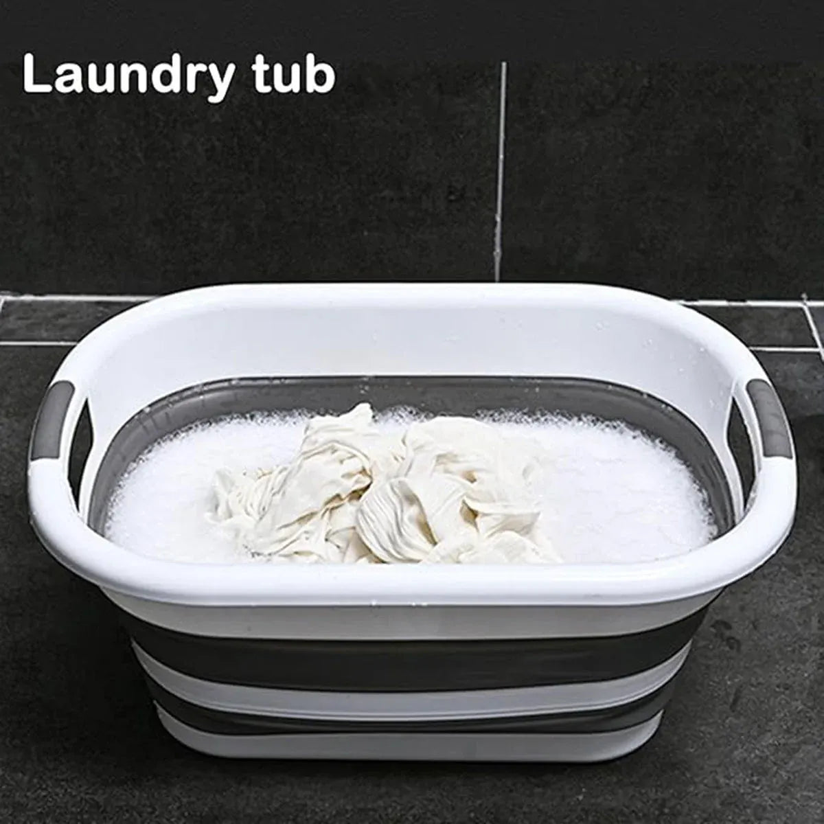 Foldable Laundry Basket Collapsible Washing Clothes Bin with Handles for Home - S