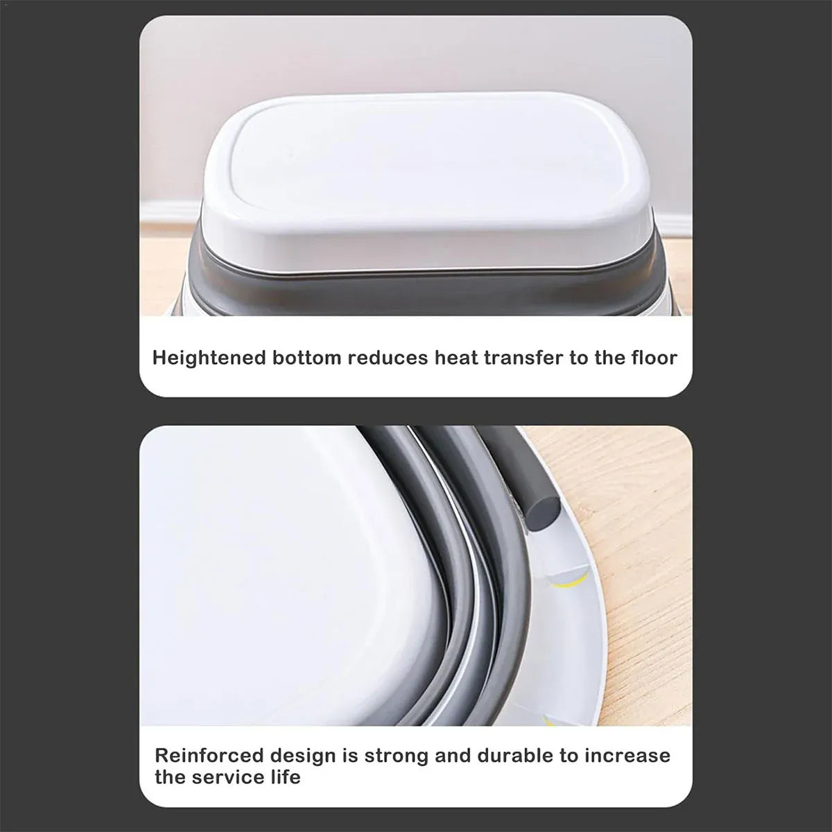 Foldable Laundry Basket Collapsible Washing Clothes Bin with Handles for Home - S