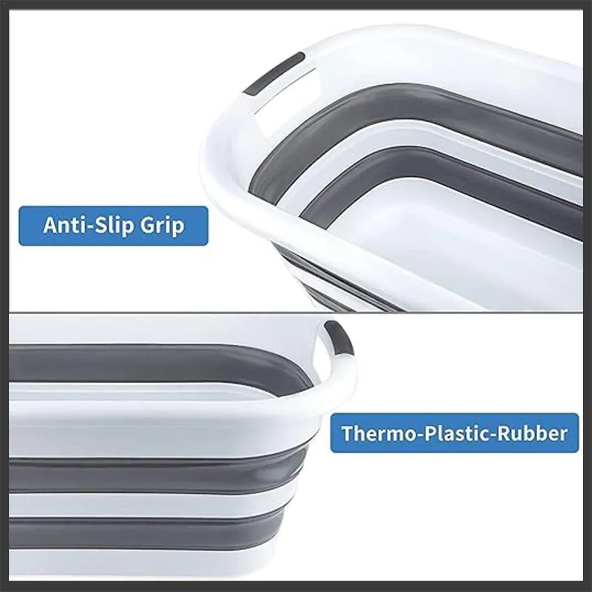 Foldable Laundry Basket Collapsible Washing Clothes Bin with Handles for Home - S