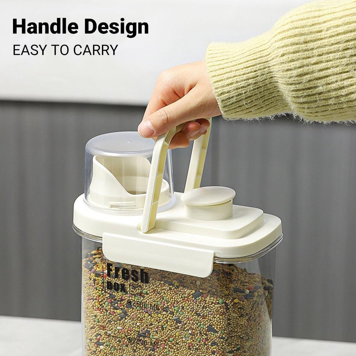 Sealed Moisture-Proof Pet Food Storage Bucket for Cat and Dog Treats Containers - L-2800ml