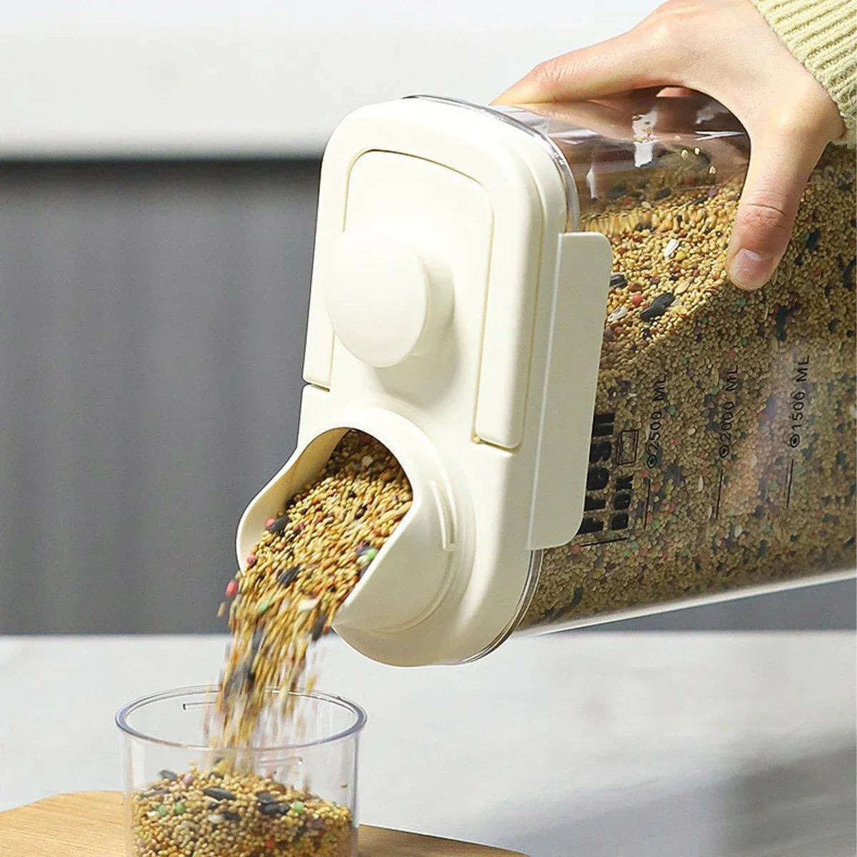 Sealed Moisture-Proof Pet Food Storage Bucket for Cat and Dog Treats Containers - L-2800ml