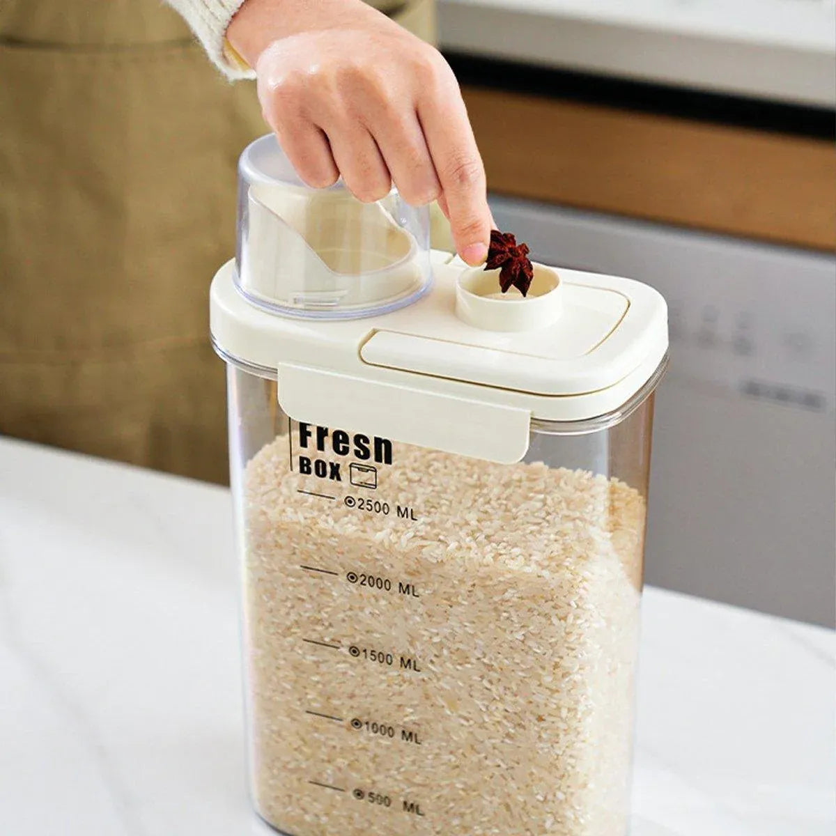 Sealed Moisture-Proof Pet Food Storage Bucket for Cat and Dog Treats Containers - L-2800ml