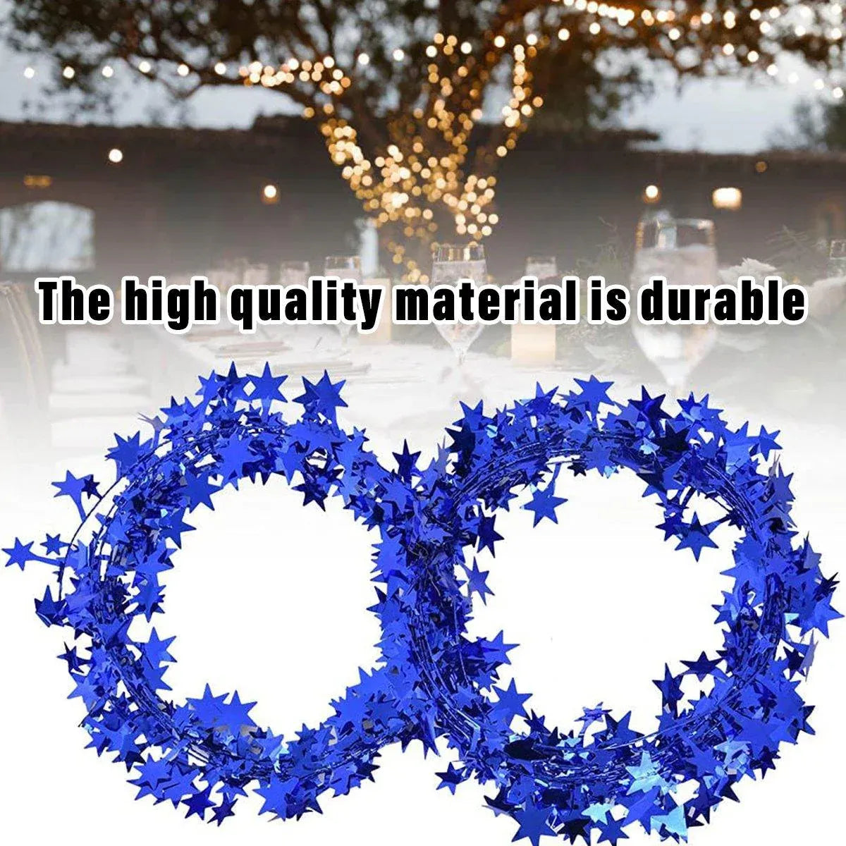 10pcs Christmas Wreath Decorations Festive Holiday Door Hanging Ornament Set - Blue
