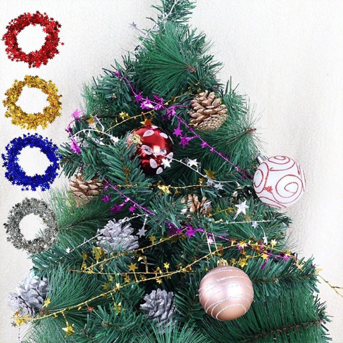 10pcs Christmas Wreath Decorations Festive Holiday Door Hanging Ornament Set - Gold