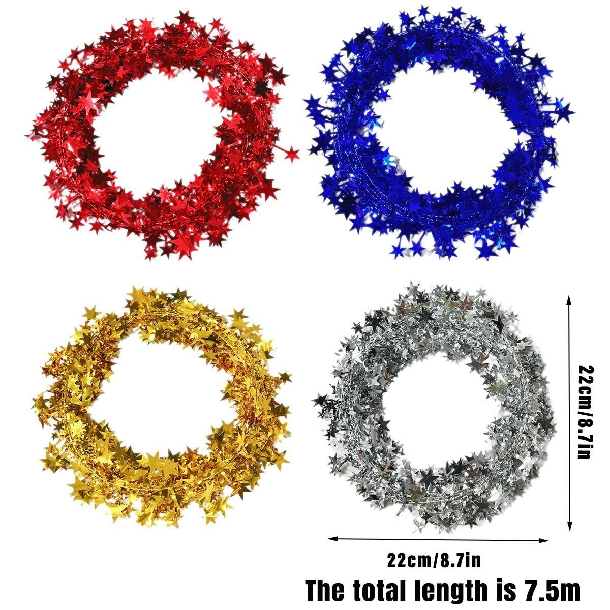 10pcs Christmas Wreath Decorations Festive Holiday Door Hanging Ornament Set - Silver