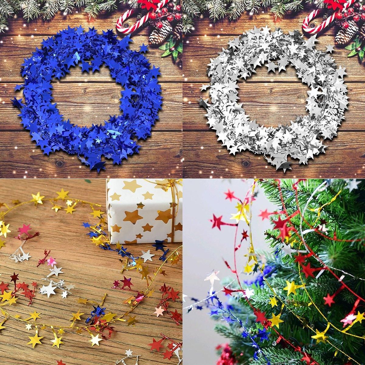 10pcs Christmas Wreath Decorations Festive Holiday Door Hanging Ornament Set - Silver