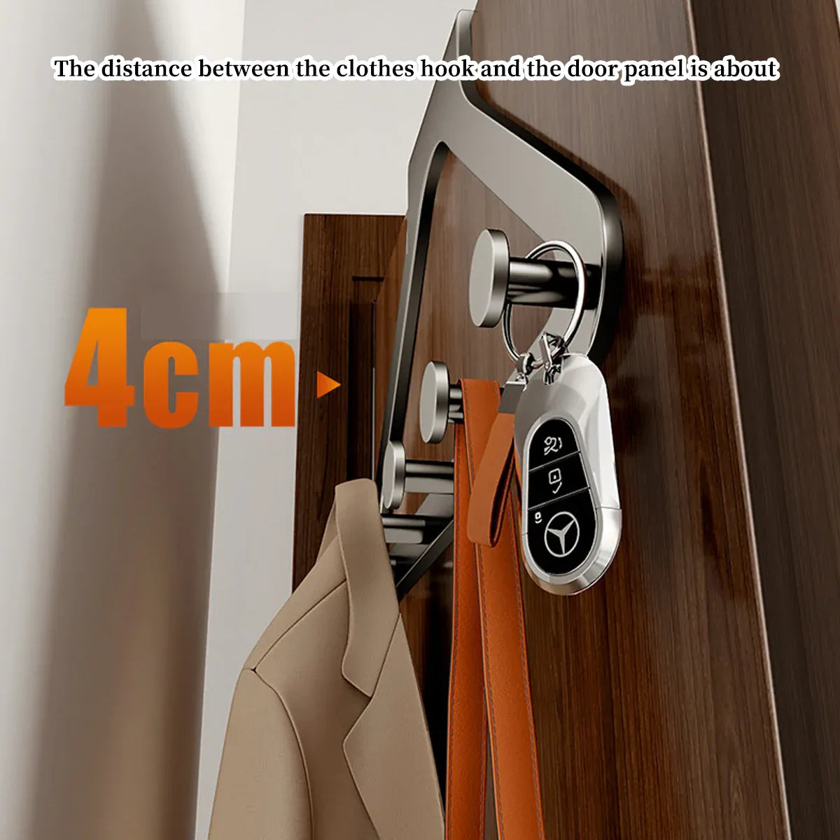 Door Hanger Hook Rack Over The Door Organizer with 6 Hooks for Coat Jacket Bag