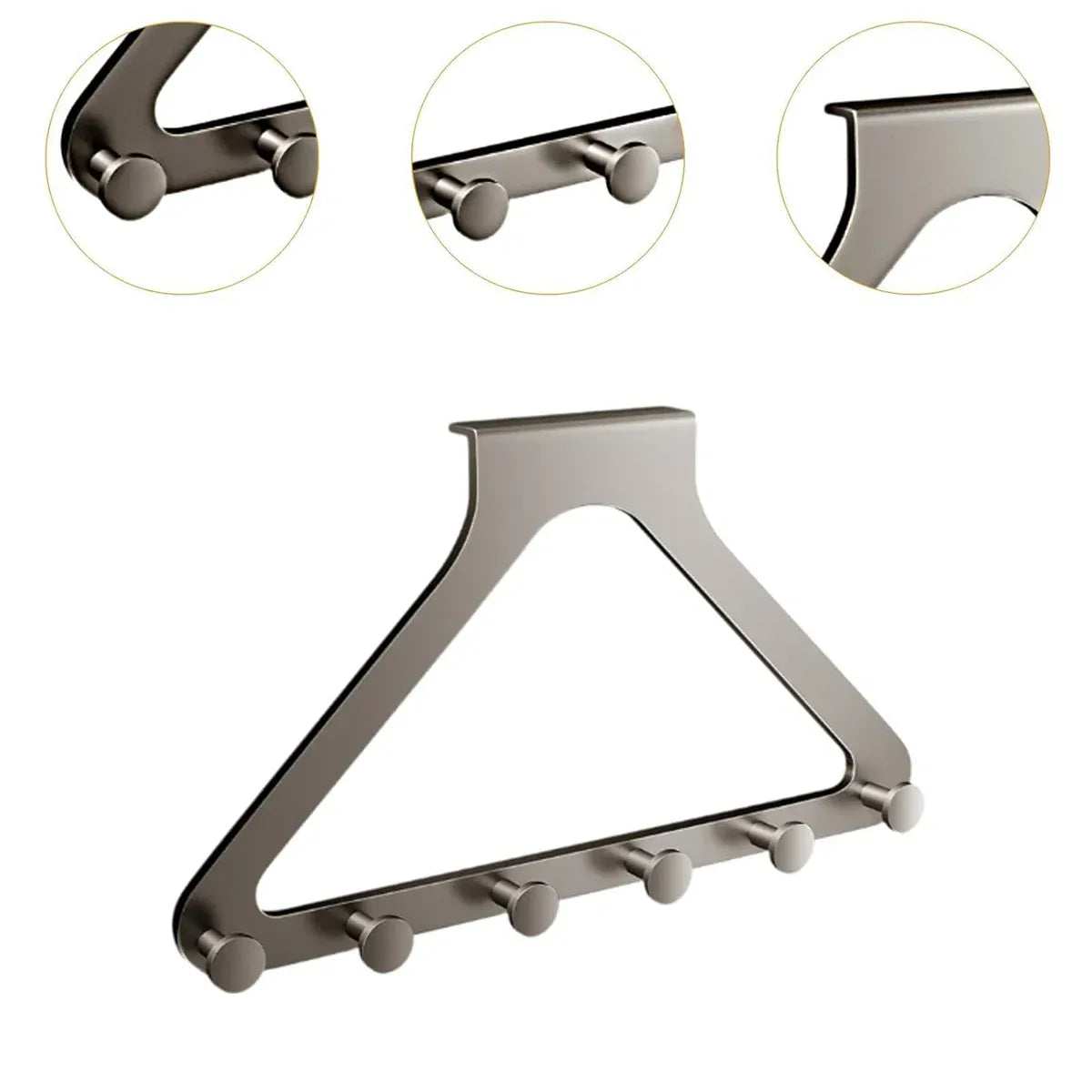 Door Hanger Hook Rack Over The Door Organizer with 6 Hooks for Coat Jacket Bag
