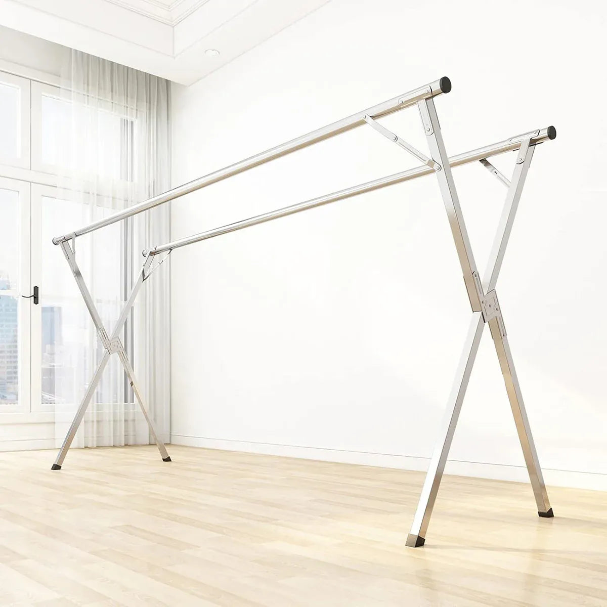Drying Rack Foldable Stable Sturdy for Indoor Outdoor Balcony Space Saving