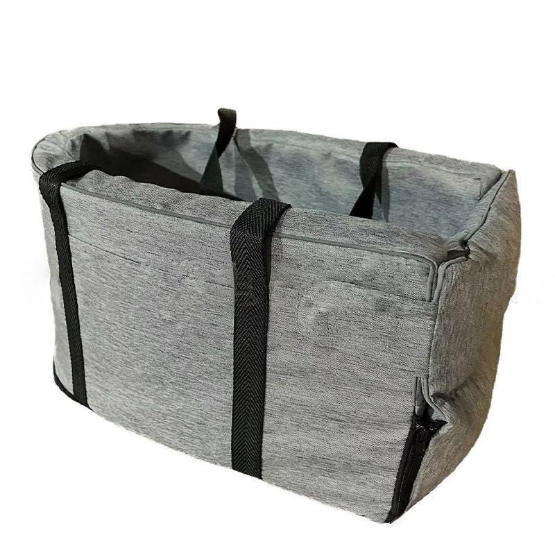 Car Pet Seat Auto Seat Center Console Dog Cat Nest Pad Removable Pet Carrier - Grey