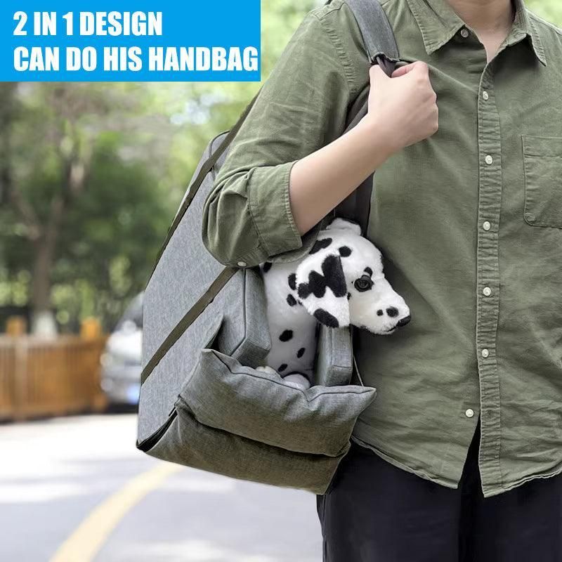 Car Pet Seat Auto Seat Center Console Dog Cat Nest Pad Removable Pet Carrier - Grey