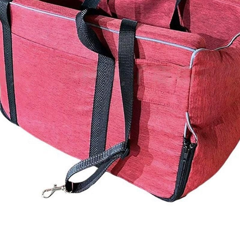 Car Pet Seat Auto Seat Center Console Dog Cat Nest Pad Removable Pet Carrier - Blue