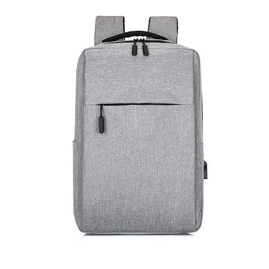 Waterproof Laptop Backpack Bag for Men Women School Travel Business Use - Grey 1 Zipper