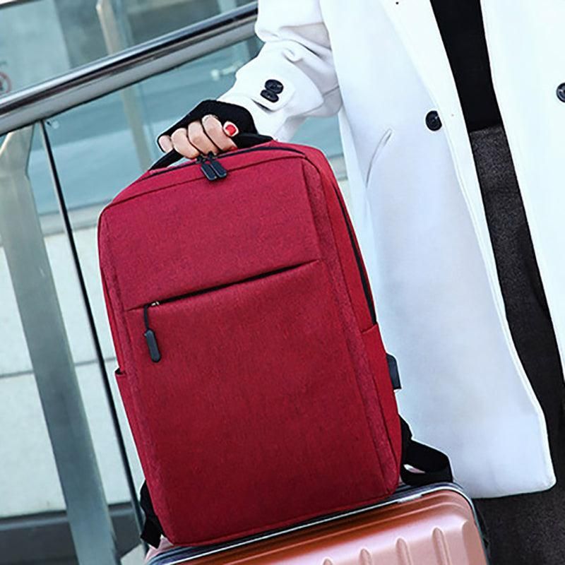 Waterproof Laptop Backpack Bag for Men Women School Travel Business Use - Grey 1 Zipper