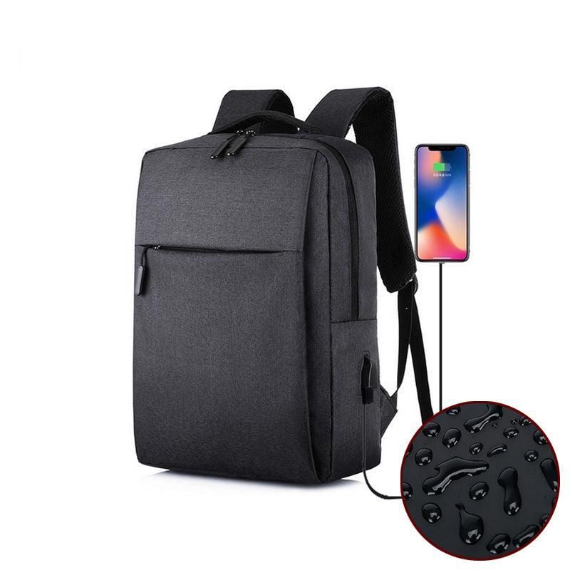 Waterproof Laptop Backpack Bag for Men Women School Travel Business Use - Grey 1 Zipper